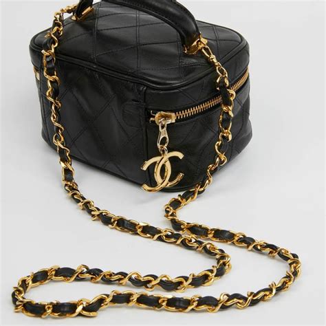 black chanel vanity bag|chanel vanity bag vintage.